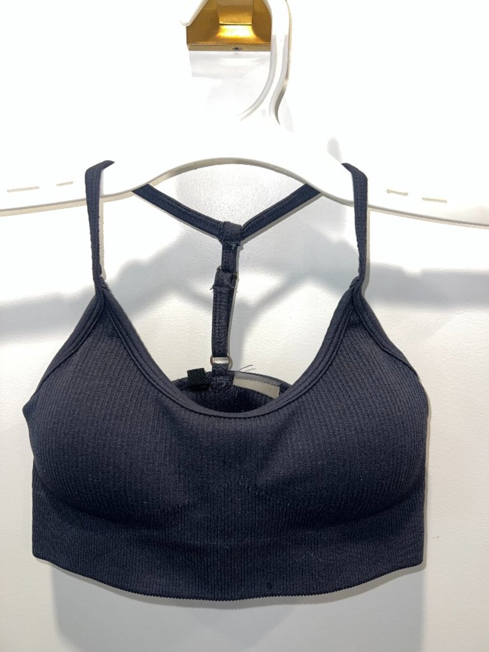 BO+TEE Ribbed Sports Bra in Navy - Size XS